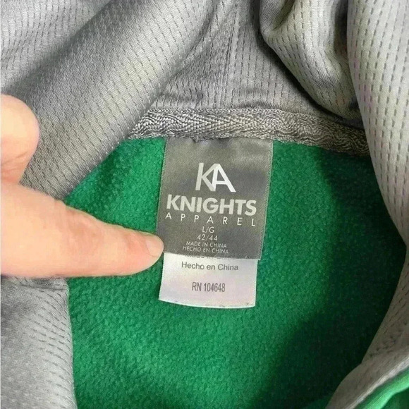 University Of North Dakota Sioux Green Men’s XL Pullover Hoodie Fighting Hawks - Picture 6 of 13